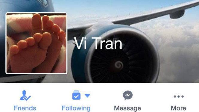Chụp ảnh màn hình facebook của Vi Tran
