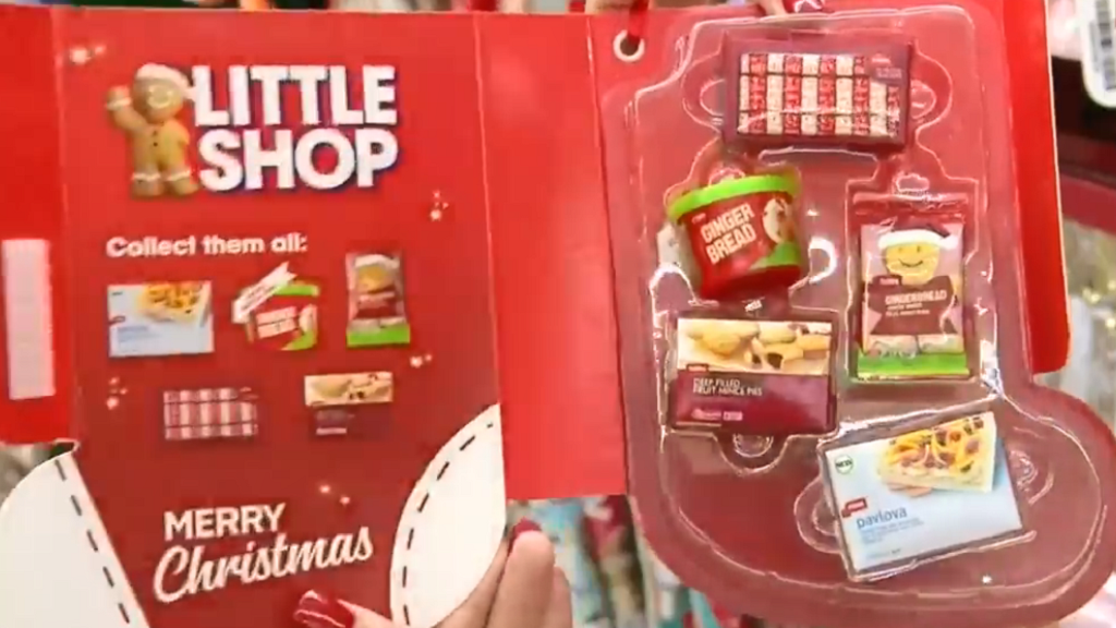 Coles Christmas-themed Little Shop collectables