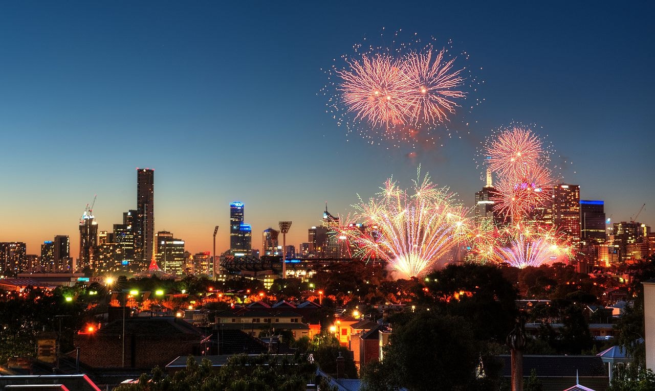 Melbourne's NYE fireworks