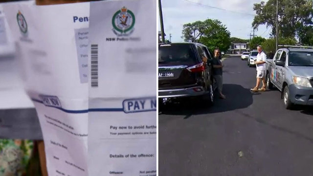 Residents fined for parking on grass