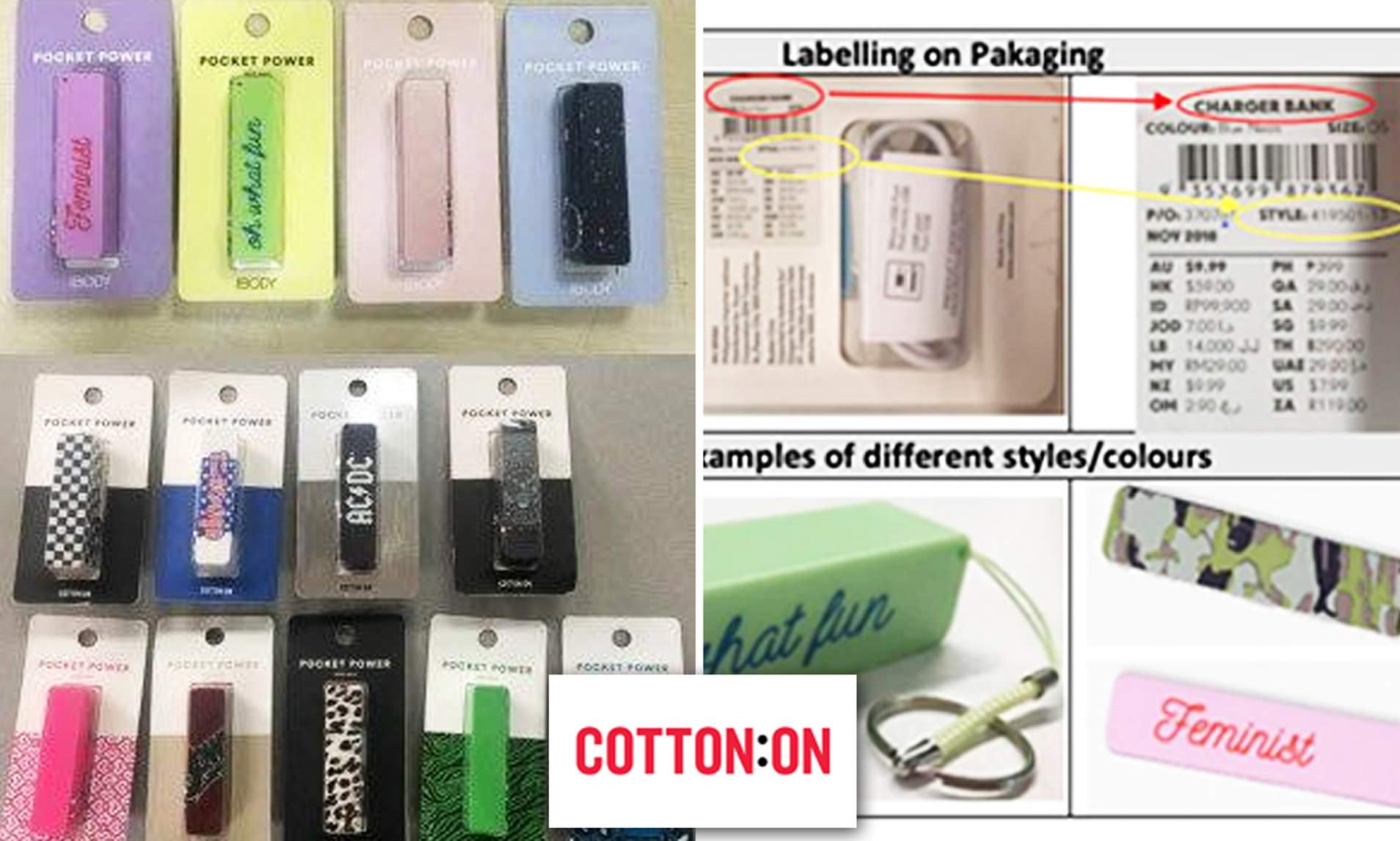 Cotton On recalls portable chargers 