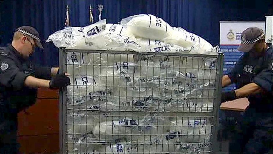 Authorities seize 585kg of ice with a street value of more than $400m