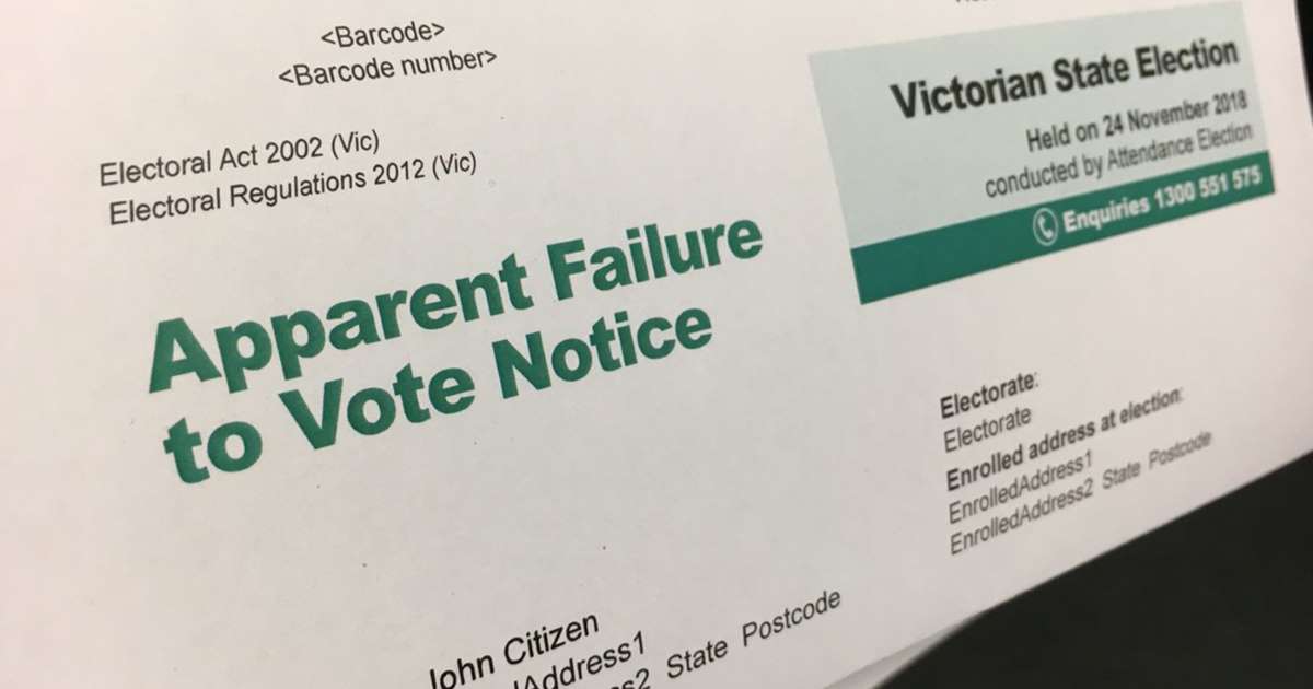 Fines for 190k Victorians who didn't vote