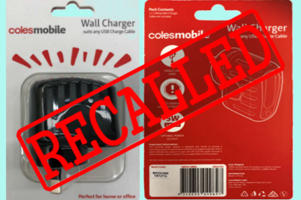 recall on popular phone charger issued by Coles