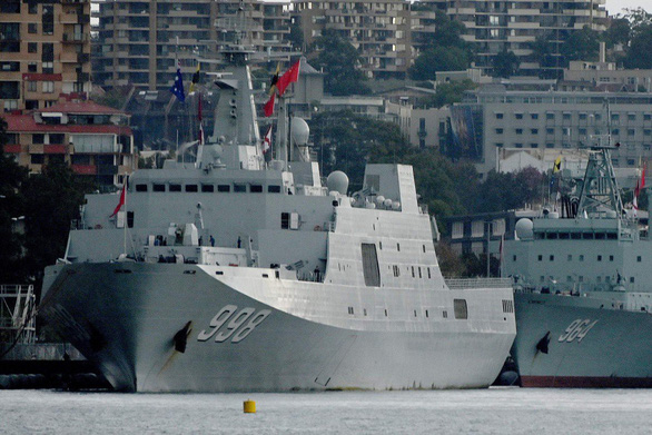 Tàu Trung Quốc lén lút theo dõi tập trận Mỹ - Úc