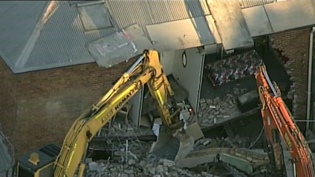 Building collapse leads to road closures in Sydney's north