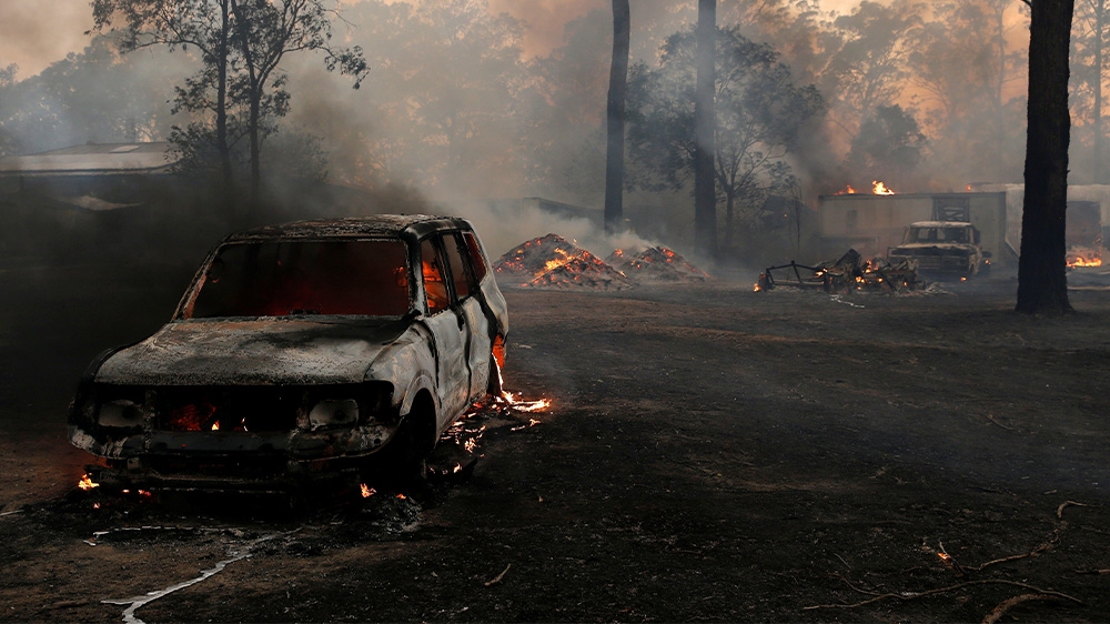 Đám cháy đi qua, để lại thiệt hại cả về người và tài sản (Ảnh: Darren Pateman/AAP) 